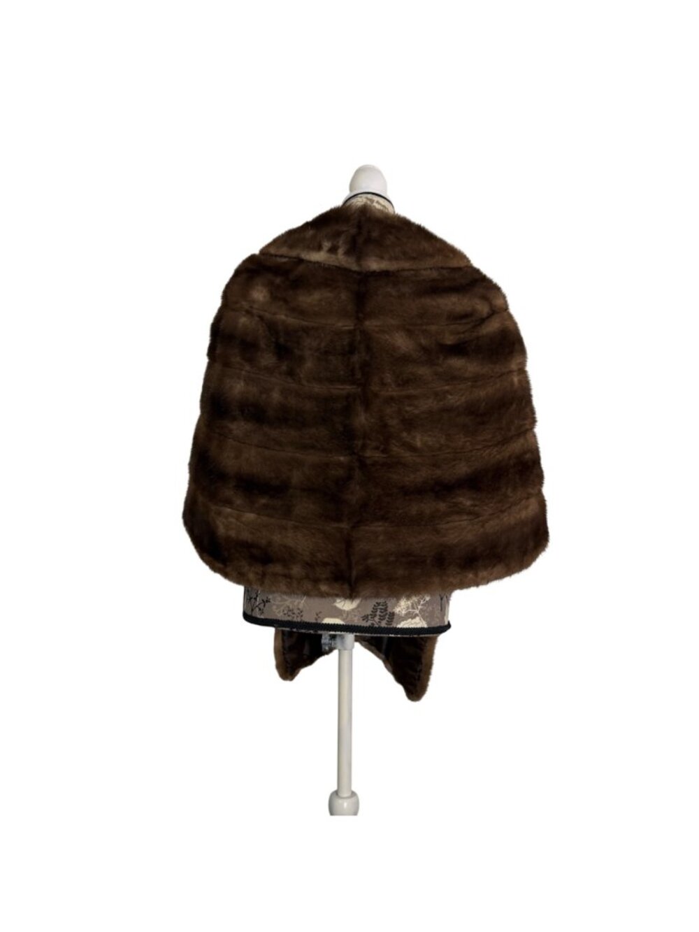 Vintage Brown Mink Fur Stole Cape By Weiss Cleveland w/ Pockets Formal Wear - Picture 2 of 5